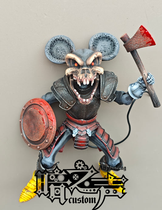 Head Carving -  White mouse skeleton Head