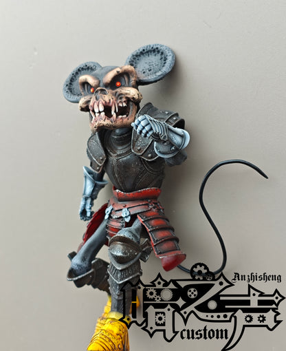 Head Carving -  White mouse skeleton Head