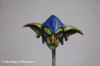 Head Carving - Blue hat with one eye