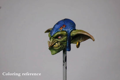 Head Carving - Blue hat with one eye