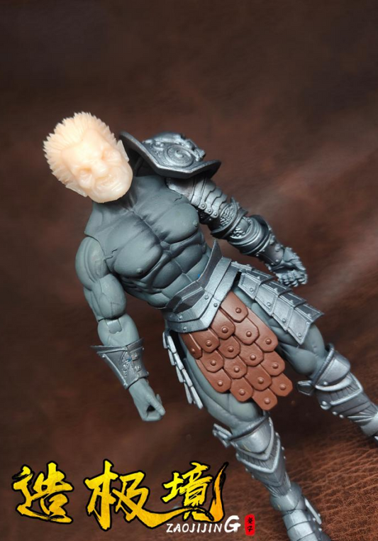 Head Carving - Furious Commander _ fits 7 inches